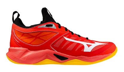 Scarpe indoor da uomo Mizuno  WAVE DIMENSION Radiant Red/White/Carrot Curl