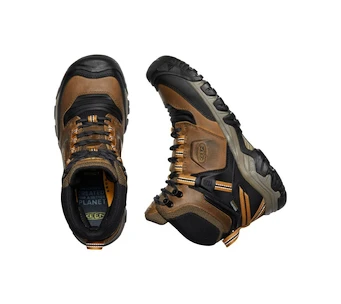 Scarpe outdoor da uomo Keen Ridge Flex Mid Wp Bison/Golden Brown