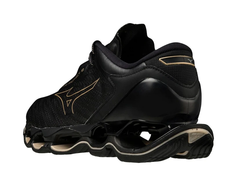 Scarpe running donna Mizuno Wave Prophecy Wave Prophecy 12 Black GE Gold Sportega