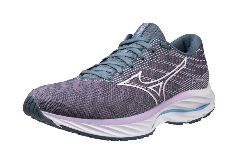 Scarpe running donna Mizuno Wave Rider 26 Wisteria White China Blue Sportega