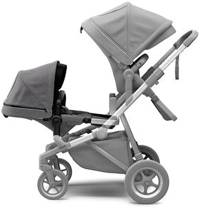 Seggiolino per il secondo bimbo Thule Sleek Sibling seat Aluminum/Gray Melange